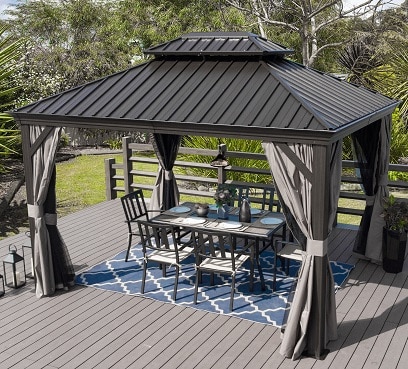 גזיבו אלומיניום קנזס דלוקס 3.65X4.85 מטר