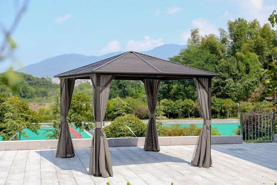 גזיבו אלומיניום דגם קנזס 3X3 מטר