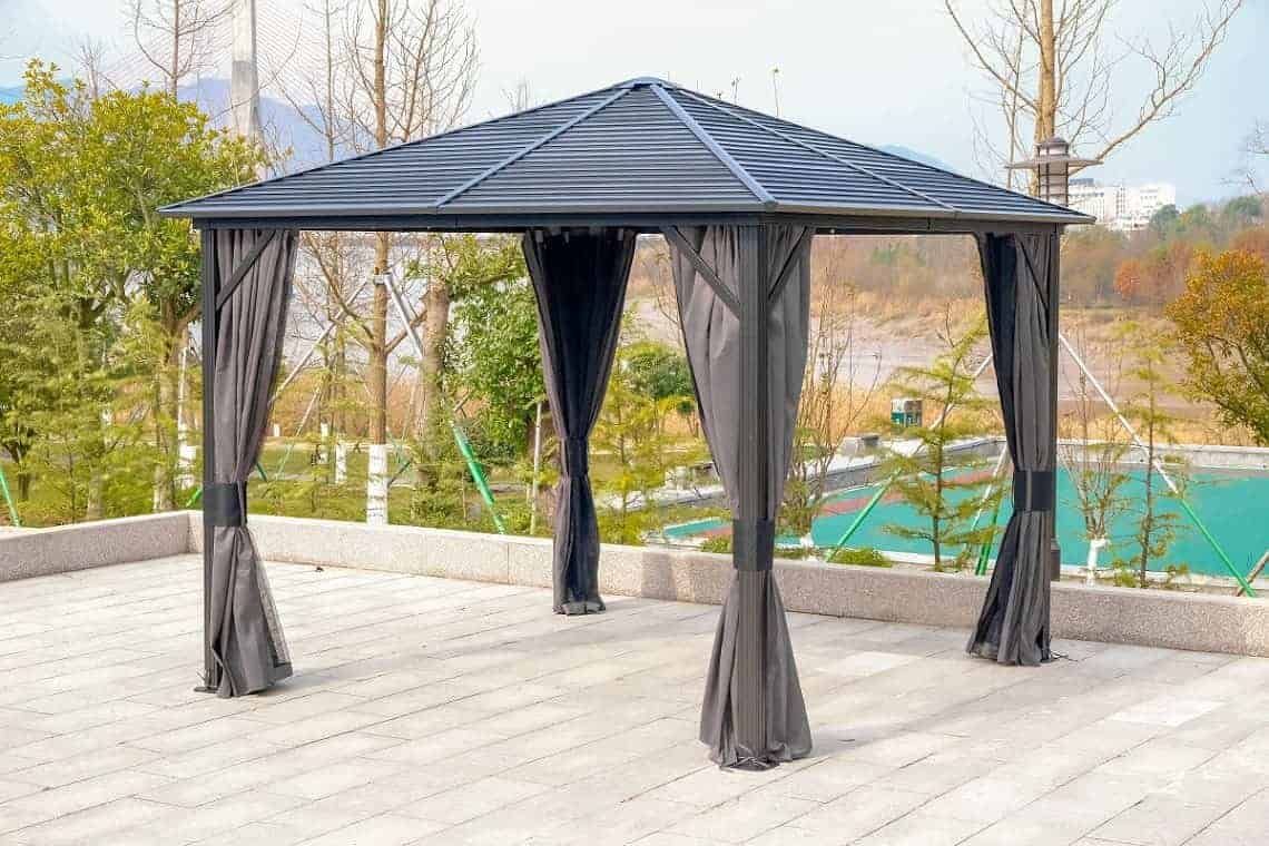 גזיבו אלומיניום דגם קנזס 3X3 מטר