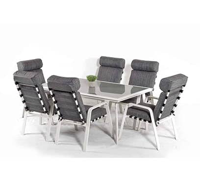 שולחן ברצלונה מלבני בשילוב 6 טיטאן