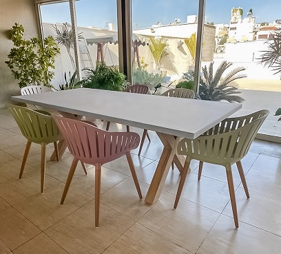 שולחן אליסיה 220 בשילוב 6 נסאו