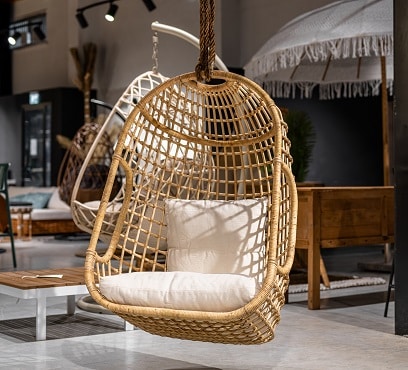 ערסל תלייה יחיד ראטן טבעי דגם סולנג’