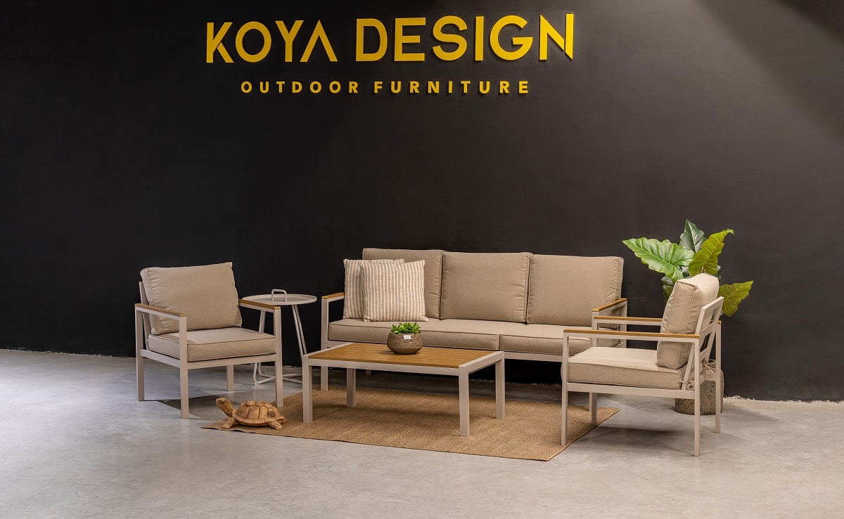 מערכת ישיבה זנזיבר תלת דמוי עץ