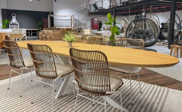 שולחן דיאמנטה 250 + 6 כסאות קטרינה