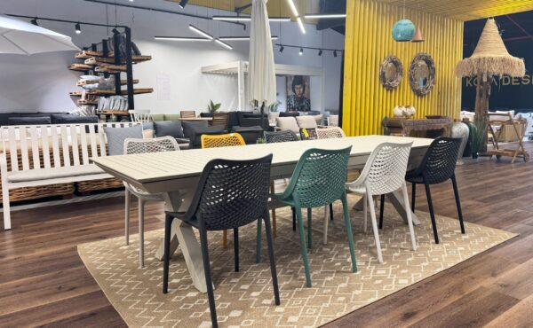 שולחן דלהי 4 מטר + 8 כיסאות פרייד