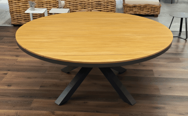 שולחן דלהי דמוי עץ עגול 180