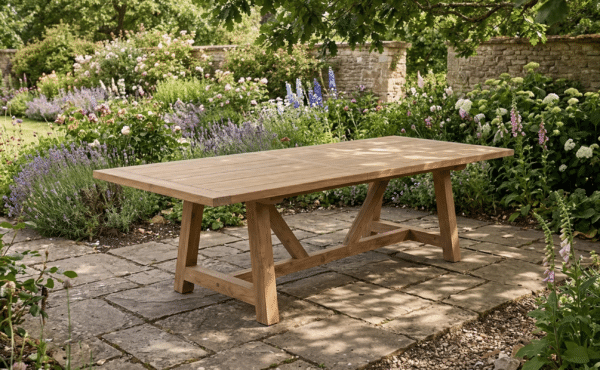 שולחן טיק נפתח דגם לינקולן – מגוון מידות