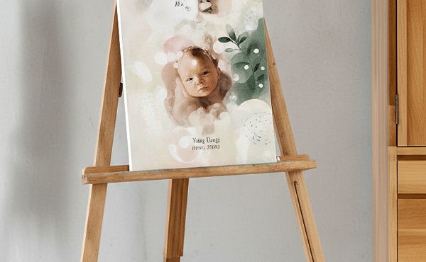 מעמד תצוגה מתכוונן מעץ טיק