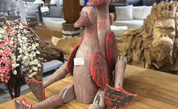 זוג ברווזי עץ “אלבסיה” בעבודת יד