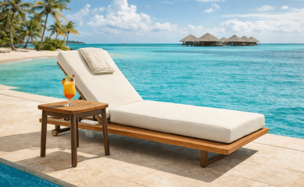 מיטת שיזוף דגם לאציו כולל שולחן צד