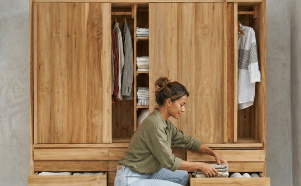 ארון בגדים בעיצוב נורדי דגם מירנדה