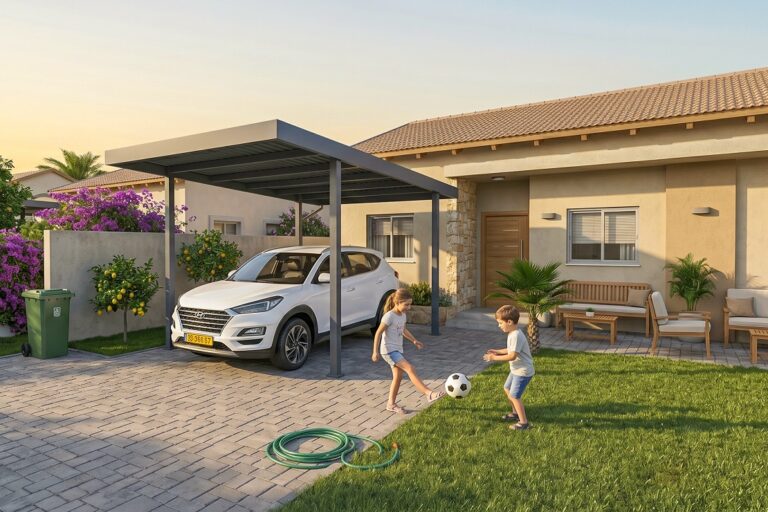 פרגולה חנייה לרכב 3.22X5.3 מטר